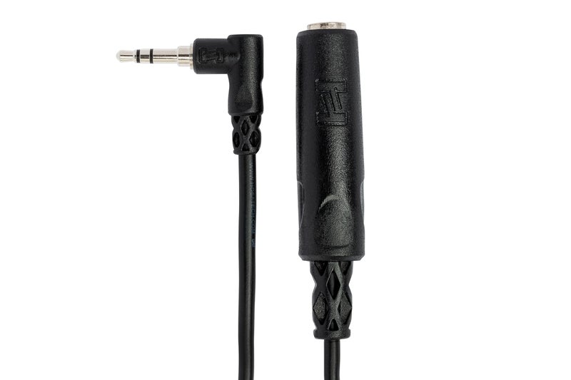 Hosa MHE-100.5 Headphone Adaptor, 1/4 Inch TRS to Right-angle 3.5 mm, 6 Inches - Image 5